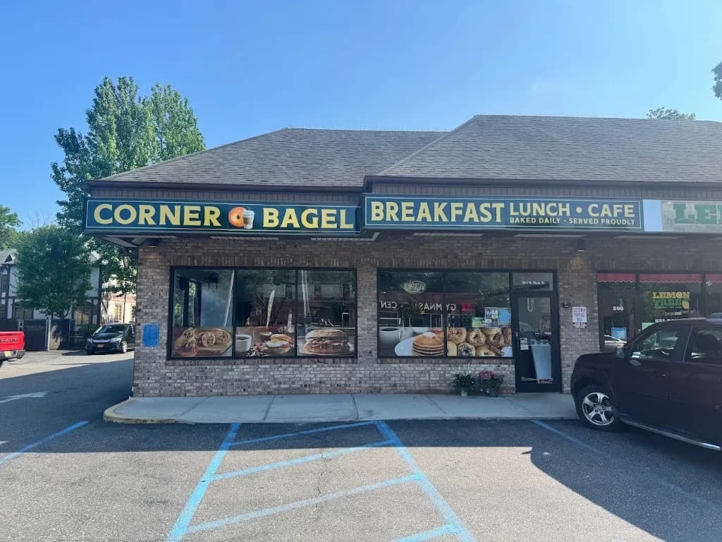 Corner Bagel storefront at 264 W Main St in Smithtown.